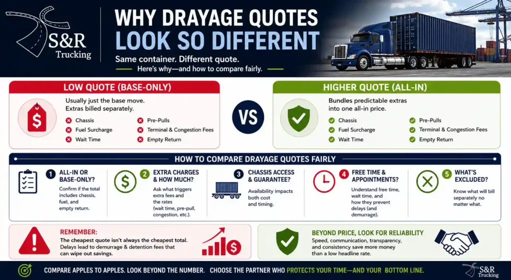 why drayage quote look different infograph